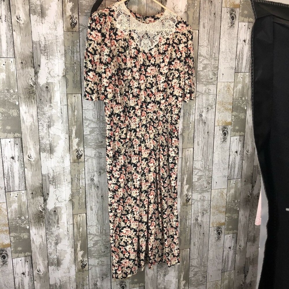 E.D. Michael’s vintage dress womens floral Small Cottage Core